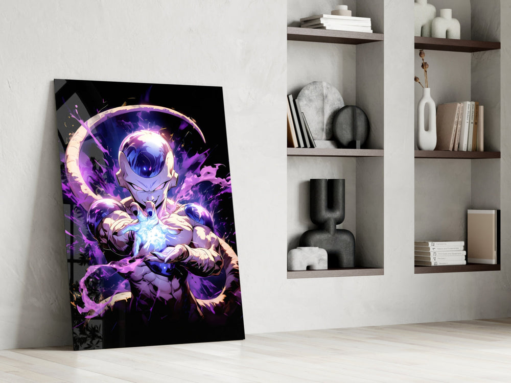 Anime panel against a moody dark-painted accent wall
