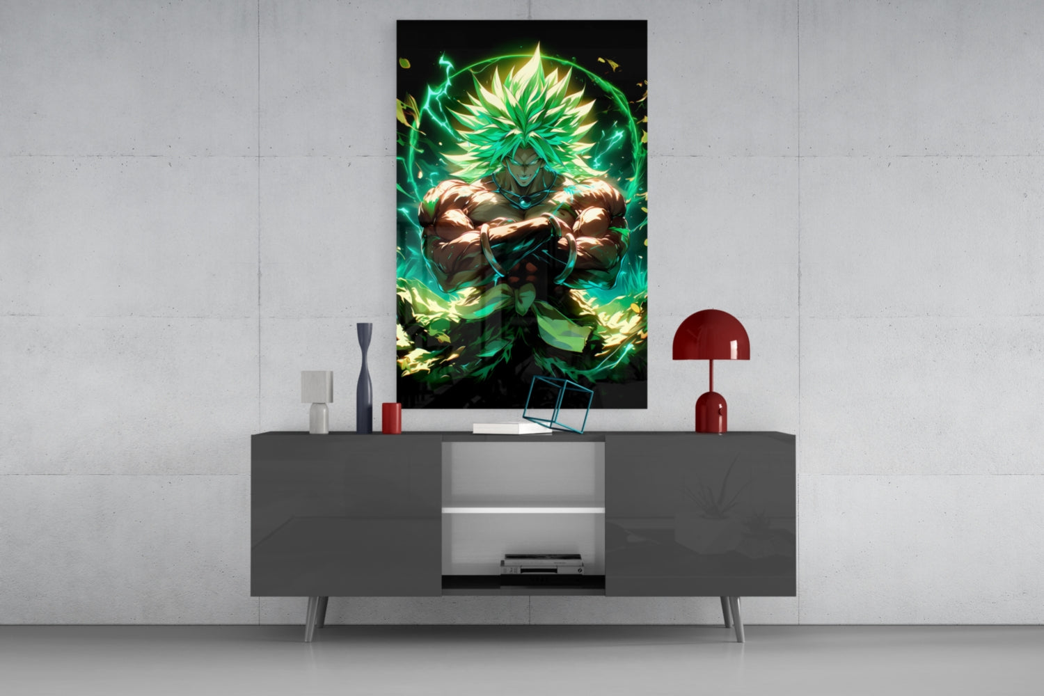 Legendary Super Saiyan Broly Glass Wall Art || Designer Collection