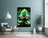 Broly artwork styled in a creative loft interior