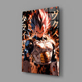 Designer-collection anime panel anchoring a gaming room wall