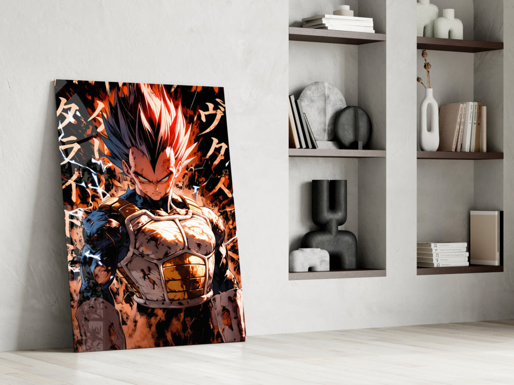 Anime panel against a moody dark-painted accent wall