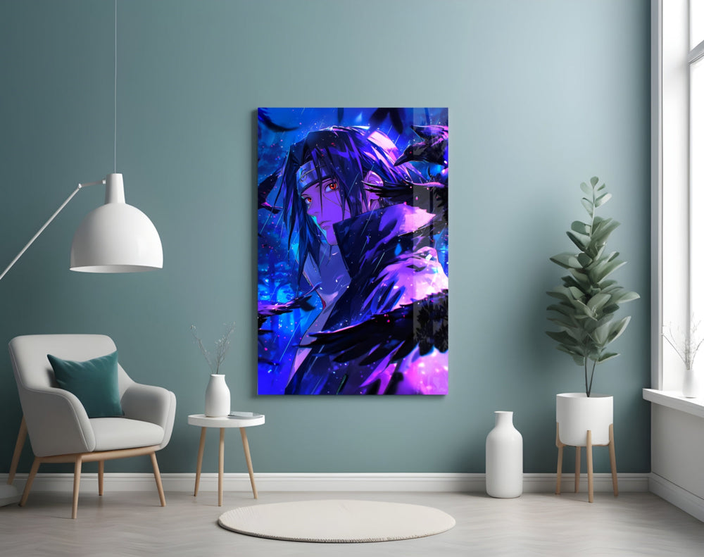 Itachi artwork styled in a creative loft interior