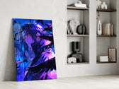 Anime panel against a moody dark-painted accent wall