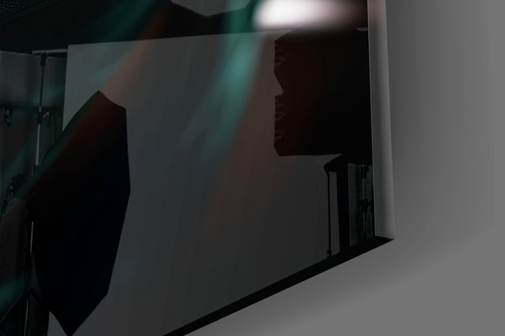 Designer-collection artwork in a manga-leaning home interior