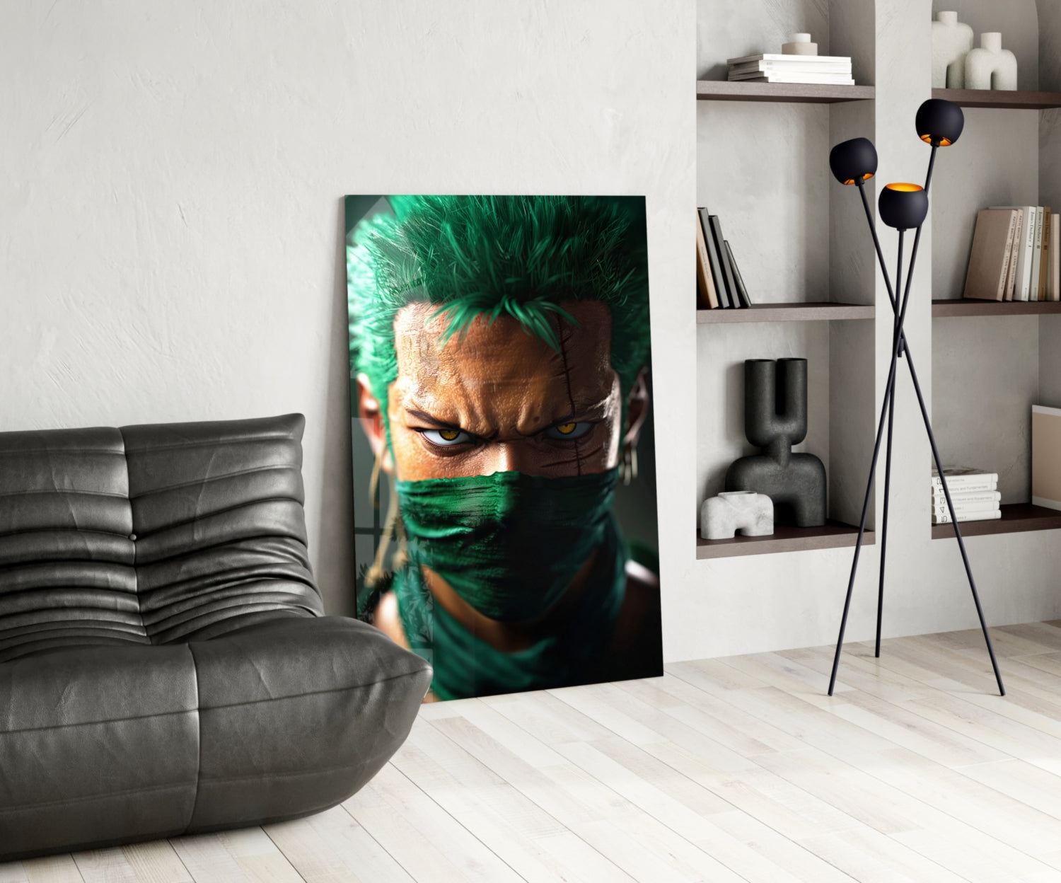 Swordsman Zoro Glass Wall Art || Designer Collection