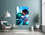 Rock Lee artwork styled in a creative loft interior