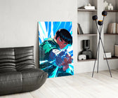 Anime glass print bringing fight edge to a man cave