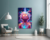 Cosmic Luffy artwork styled in a creative loft interior