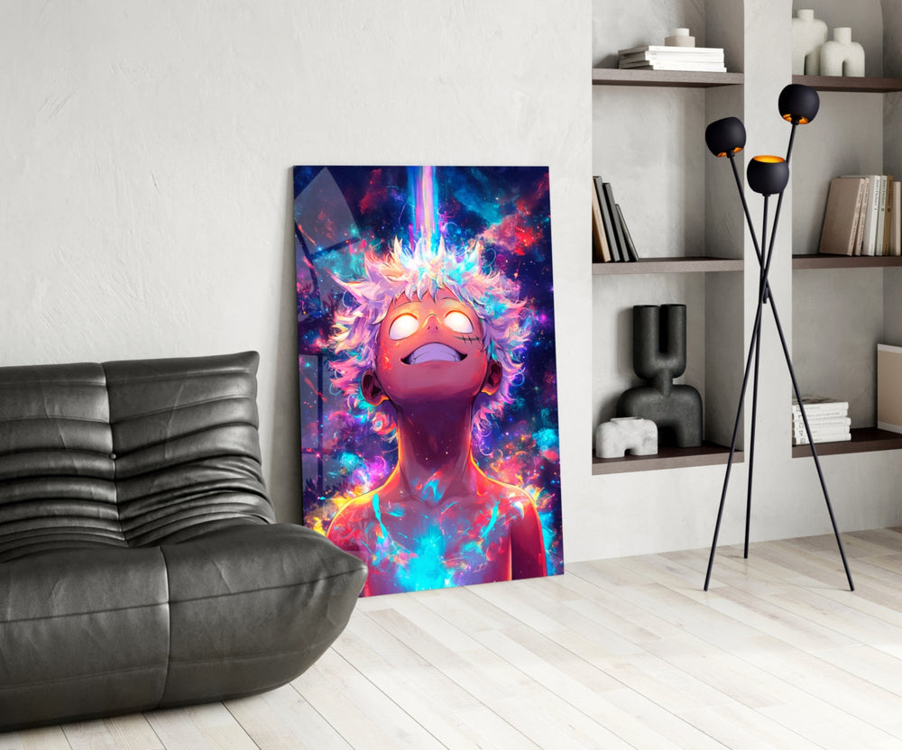 Anime glass print bringing pirate edge to a man cave