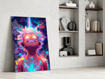 Anime panel against a moody dark-painted accent wall