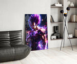 Anime glass print bringing Saiyan edge to a man cave
