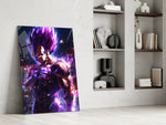 Anime panel against a moody dark-painted accent wall