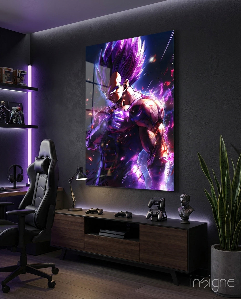 Ultra Ego Vegeta Glass Wall Art || Designer Collection - Lifestyle preview in a designer interior
