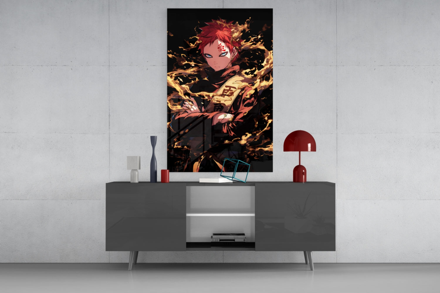 Sand King Gaara Glass Wall Art || Designer Collection