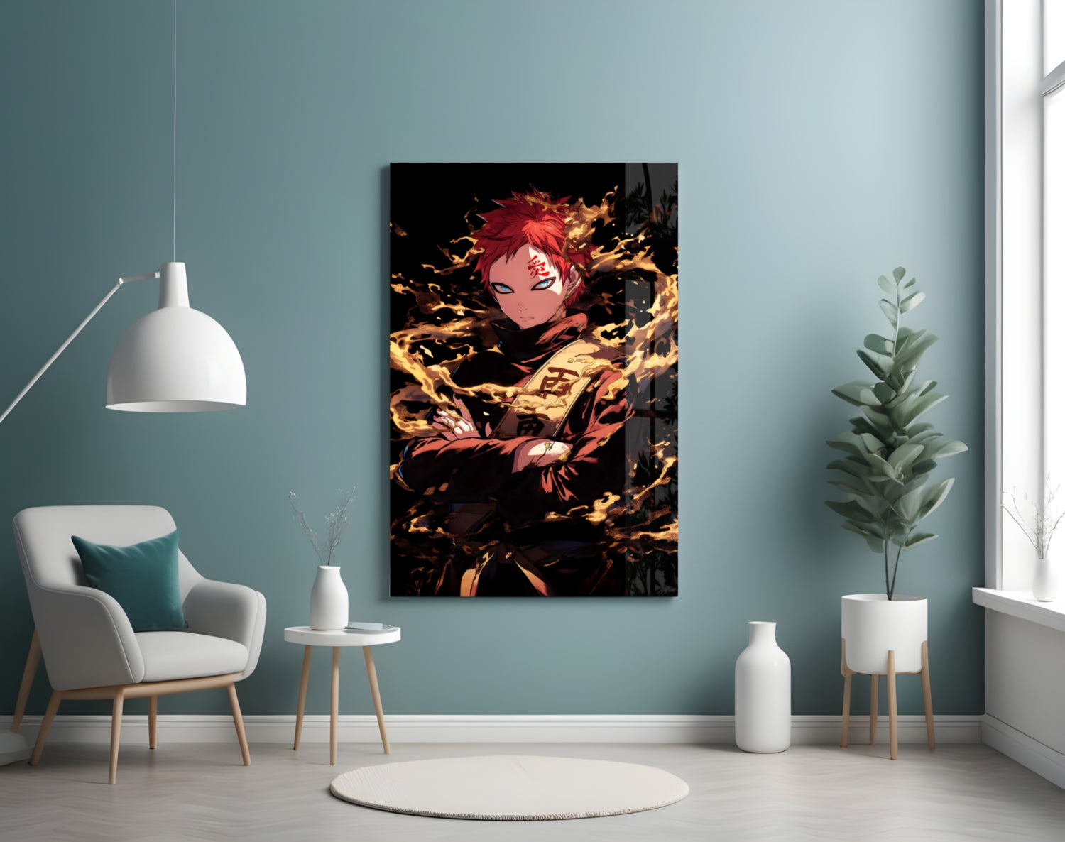 Sand King Gaara Glass Wall Art || Designer Collection