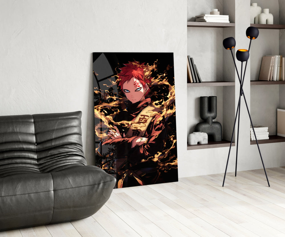 Anime glass print bringing shinobi edge to a man cave