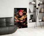 Anime glass print bringing shinobi edge to a man cave