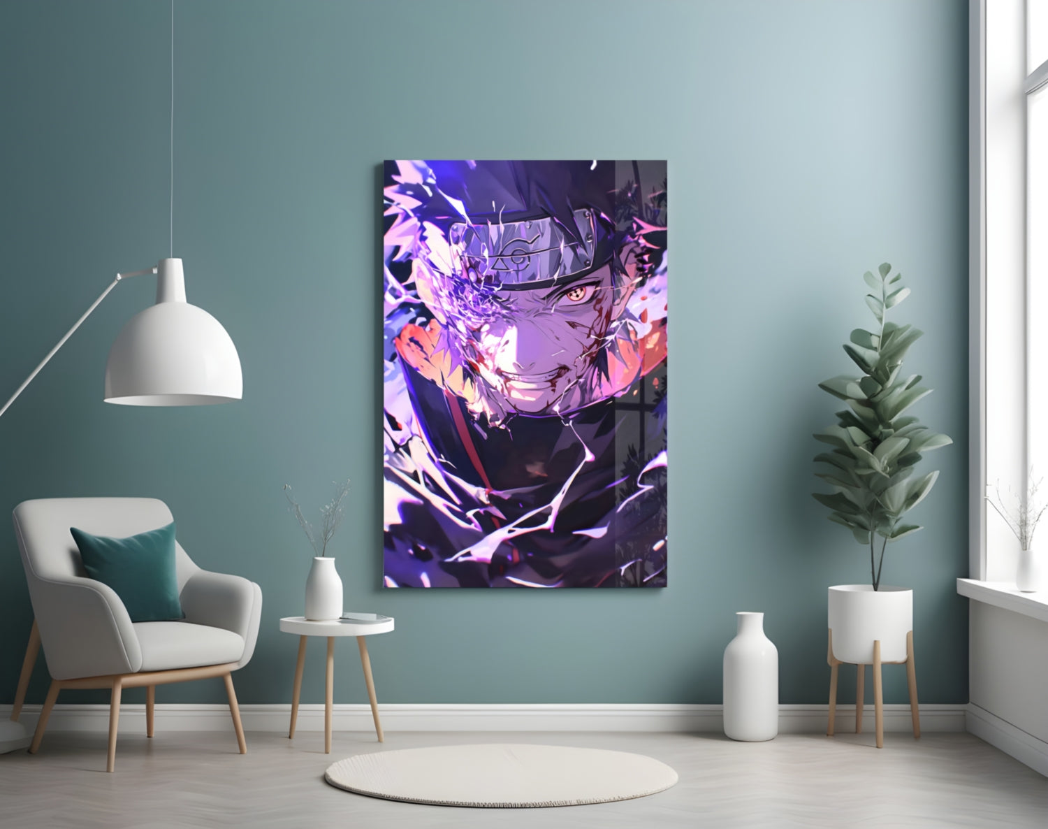 Amaterasu Itachi Glass Wall Art || Designer Collection