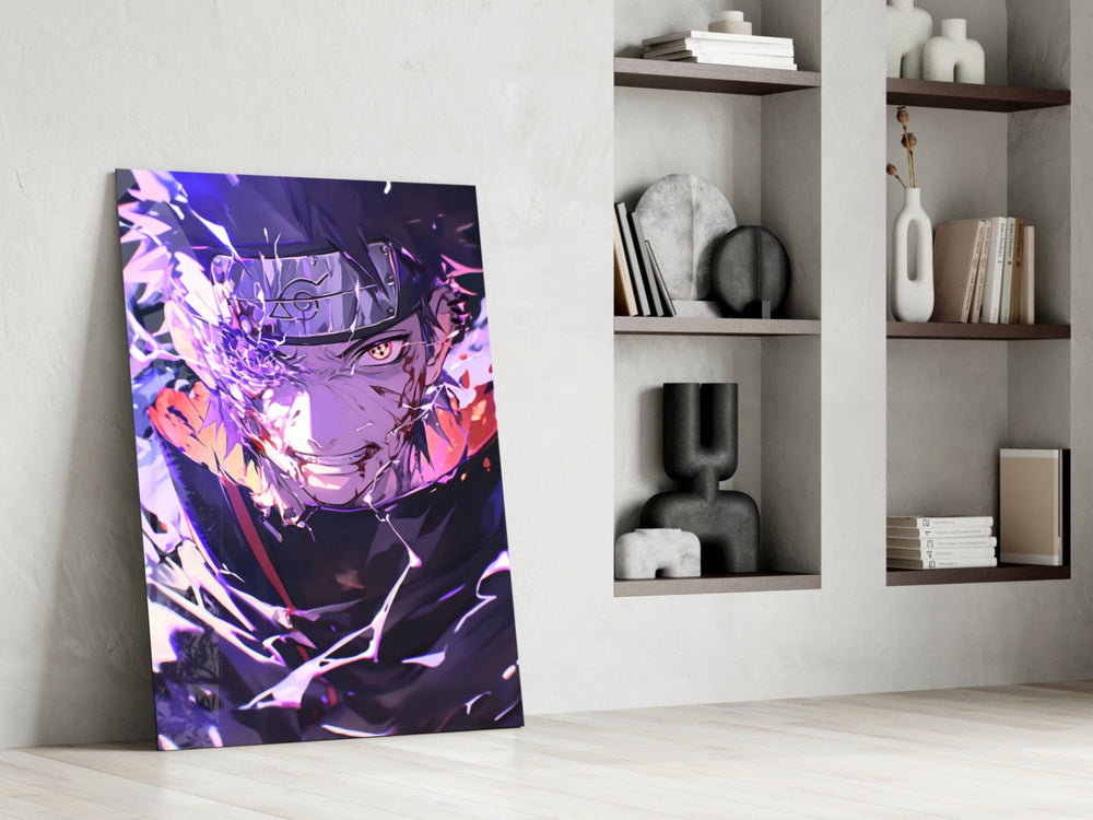 Anime panel against a moody dark-painted accent wall