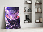 Anime panel against a moody dark-painted accent wall