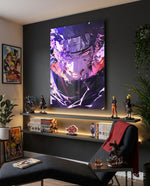 Amaterasu Itachi Glass Wall Art || Designer Collection - Lifestyle preview in a designer interior