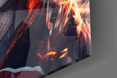 Designer-collection artwork in a manga-leaning home interior