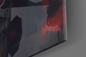 Designer-collection artwork in a manga-leaning home interior