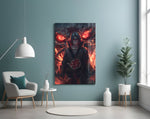 Itachi Akatsuki artwork styled in a creative loft interior