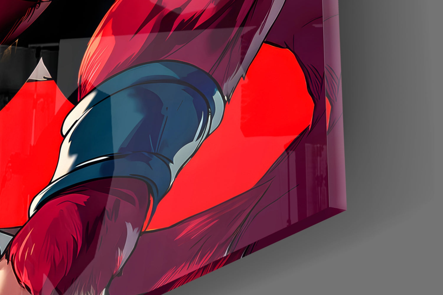 Warrior Furious Spirit Glass Wall Art || Designer Collection