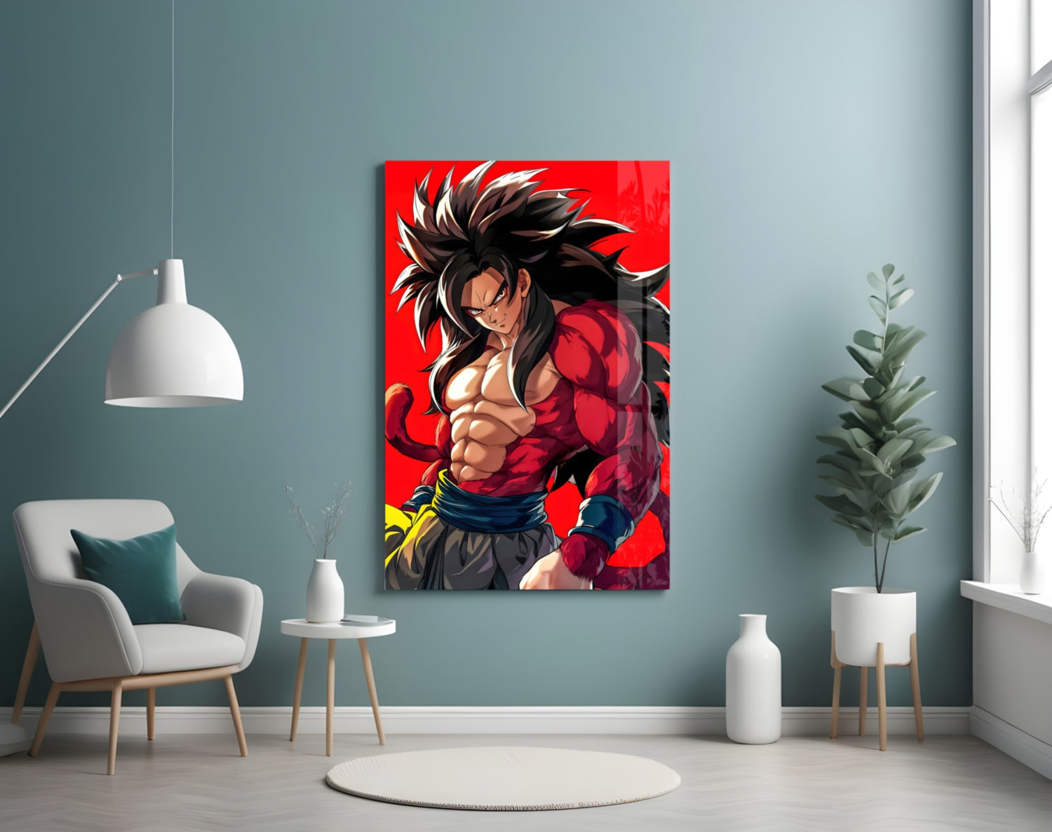 Warrior Furious Spirit Glass Wall Art || Designer Collection