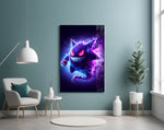 Gengar artwork styled in a creative loft interior
