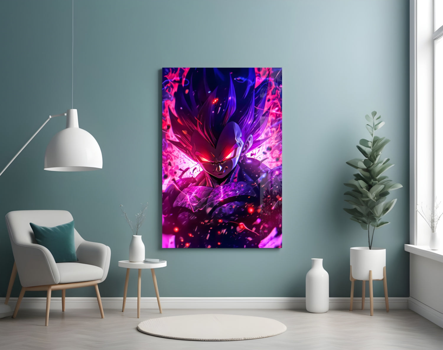 Warrior Furious Spirit Glass Wall Art || Designer Collection