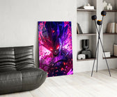 Anime glass print bringing Saiyan edge to a man cave