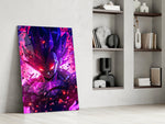 Anime panel against a moody dark-painted accent wall
