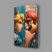 Designer-collection Nintendo panel anchoring a teen's bedroom wall