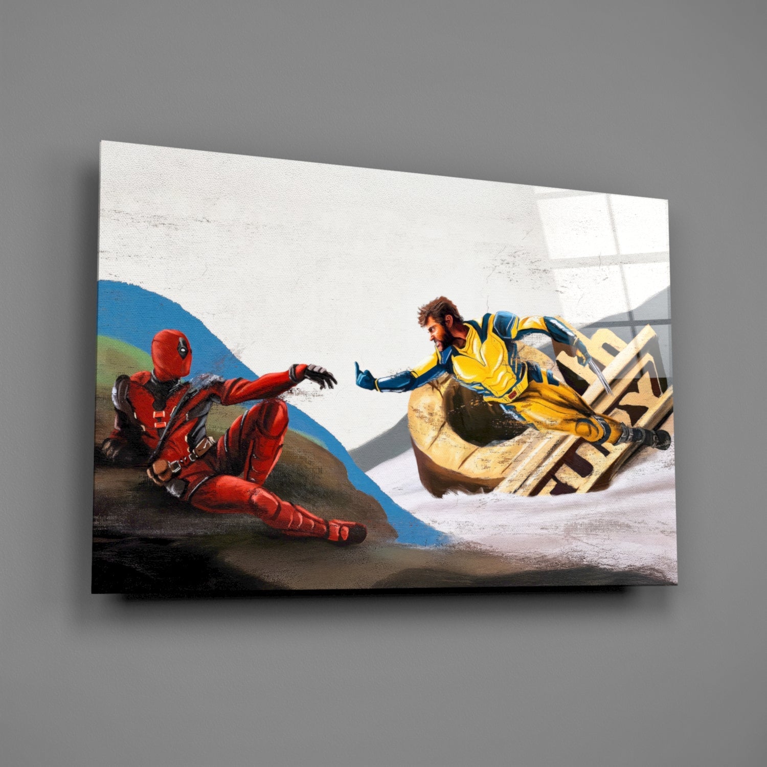 The Creation of Heroes Glass Wall Art || Designer Collection