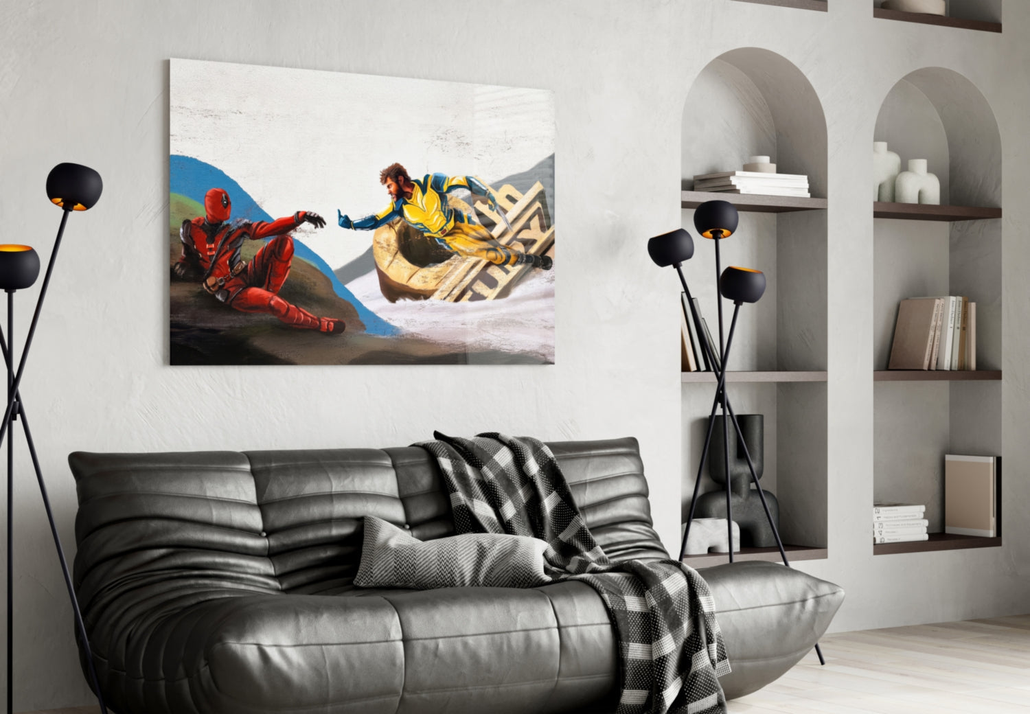 The Creation of Heroes Glass Wall Art || Designer Collection