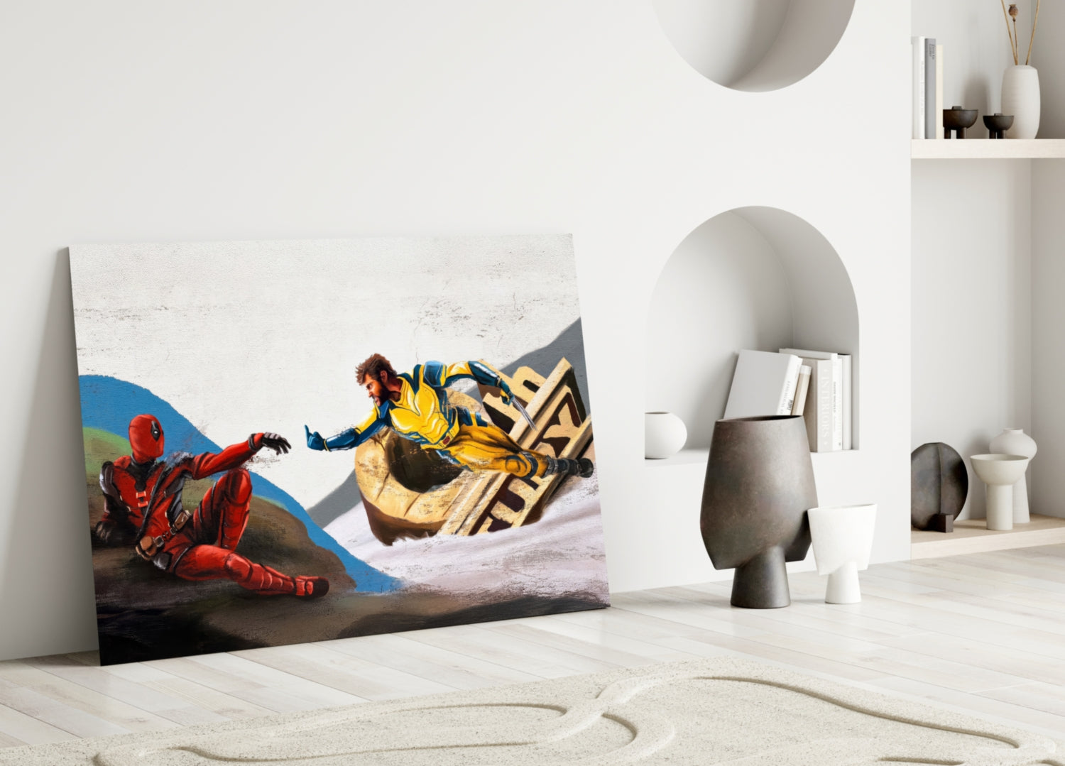 The Creation of Heroes Glass Wall Art || Designer Collection