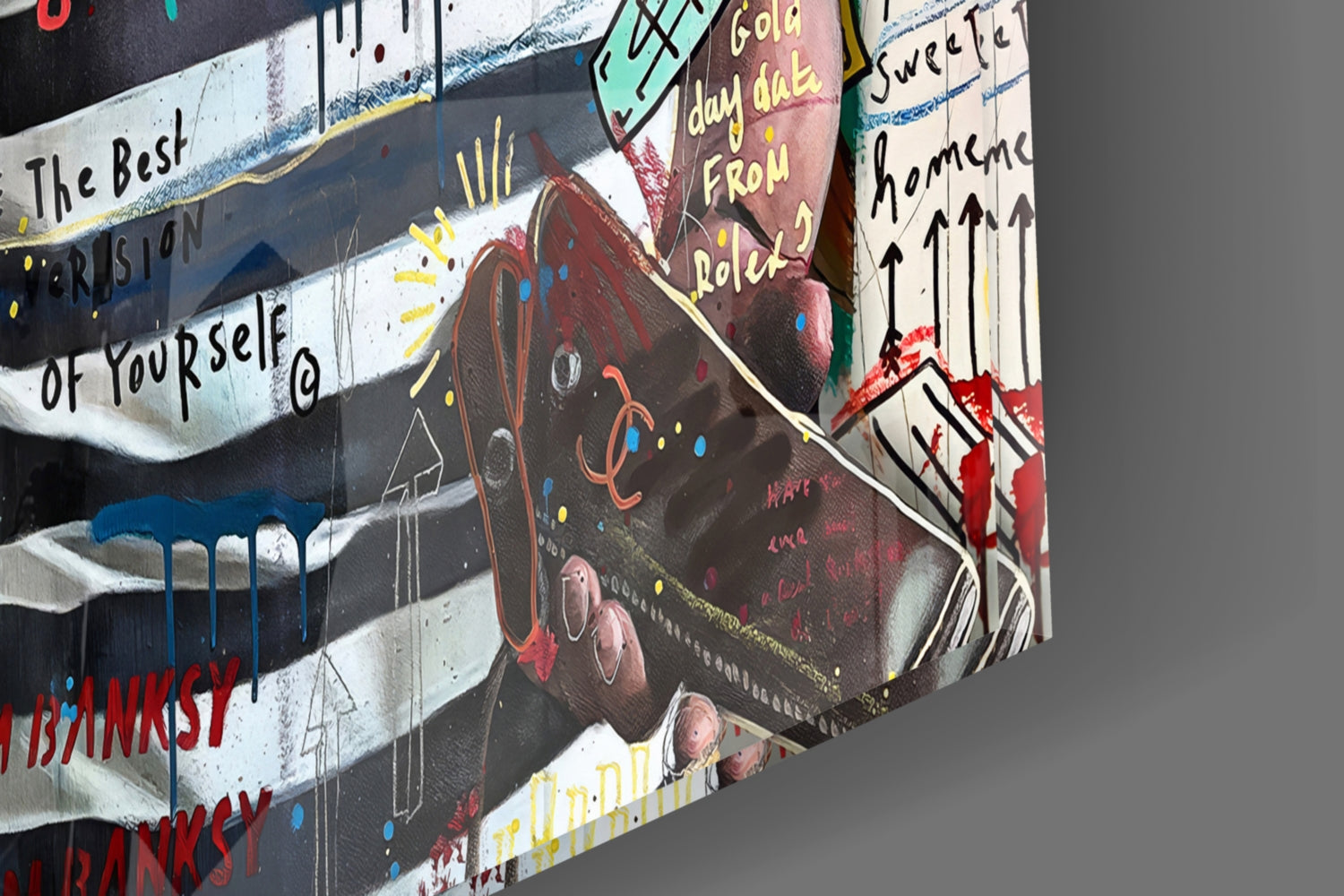 Banksy's Picasso Glass Wall Art || Designer Collection