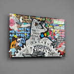 Designer-collection collage panel anchoring a gallery wall