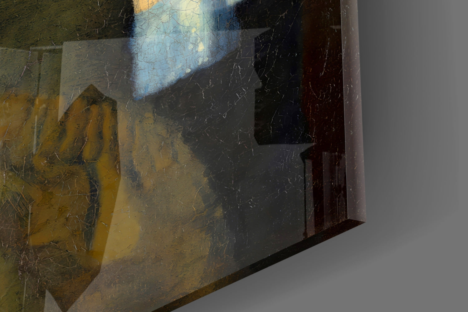 Girl Stuck on Clothespin Glass Wall Art || Designer Collection