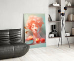 Pastel surreal glass print bringing soft beauty edge to a boutique salon