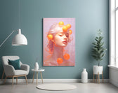 Queen of Orange artwork styled in a creative loft interior