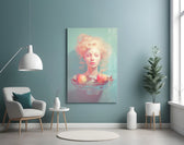 Apple Tranquility artwork styled in a creative loft interior