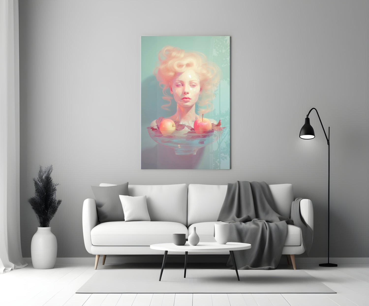 Apple Tranquility Glass Wall Art || Designer Collection