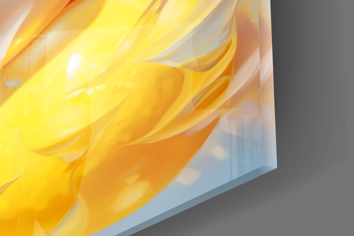 Lemony Dreams Glass Wall Art || Designer Collection