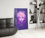 Pastel surreal glass print bringing soft beauty edge to a boutique salon