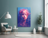 Pink Bubbles melting artwork styled in a creative loft interior