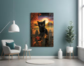 Autumn Cat artwork styled in a country kitchen interior