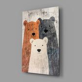 Designer-collection nursery panel anchoring a children's bedroom wall